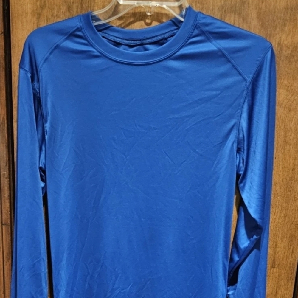 Badger Sport Shirt Solid Blue Size XS
